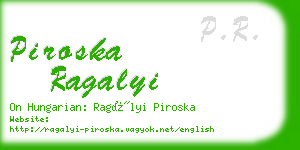 piroska ragalyi business card